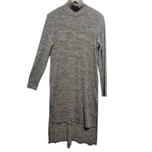 Soft Surroundings Womens Marled Knit Mock Neck Maxi High Low Dress Size Small